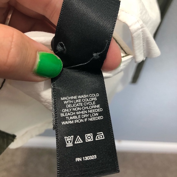 Kenneth Cole New York Green and White Color Block Long Sleeve Button Down Shirt - Picture 7 of 8